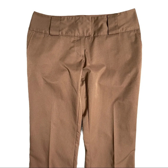 🛍️3/$40 Adidas Golf Pants Wide Waistband False Cuff Brown Size  6 - Picture 2 of 5